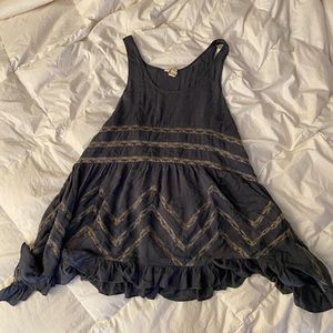 Free People Voile and Lace Trapeze Slip